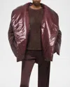 Helmut Lang Apex Cocoon Puffer Jacket In Burgundy