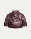 Helmut Lang Apex Cocoon Puffer Jacket In Burgundy
