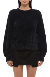 Helmut Lang Apex Oversized Eyelash Sweater In Black