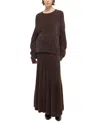 Helmut Lang Apex Eyelash Crewneck Sweater In Espresso