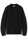Helmut Lang Apex Knitted Polo Shirt In Black
