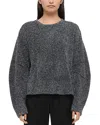 Helmut Lang Apex Lurex Crewneck Sweater In Silver