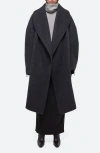 Helmut Lang Apex Oversize Recycled Wool Cocoon Coat In Gray