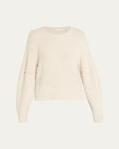 Helmut Lang Apex Oversized Fuzzy Knit Sweater In Neutral