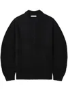 Helmut Lang Apex Knitted Polo Shirt In Black