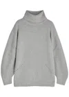 Helmut Lang Apex Roll-neck Wool-blend Jumper In Light Grey