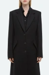 Helmut Lang Apex Sculpted Coat In Black