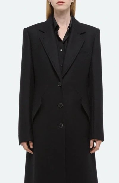 Helmut Lang Apex Sculpted Coat In Black