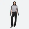 Helmut Lang Fine-knit Turtleneck Top With Detachable Shrug In Light Heather Grey/grey