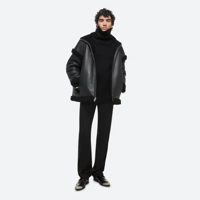 Helmut Lang Apex Teddy Jacket In Black/black
