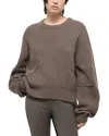 Helmut Lang Apex Chunky Sweater In Taupe Melange