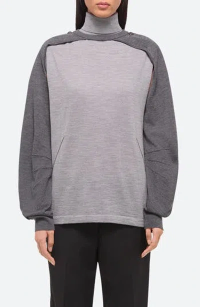HELMUT LANG HELMUT LANG APEX WOOL & SILK TURTLENECK SWEATER & SHRUG