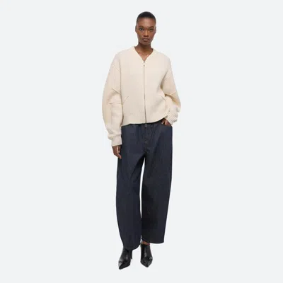 Helmut Lang Apex Zip Sweater In Ivory