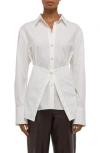 Helmut Lang Apron Woven Shirt In White