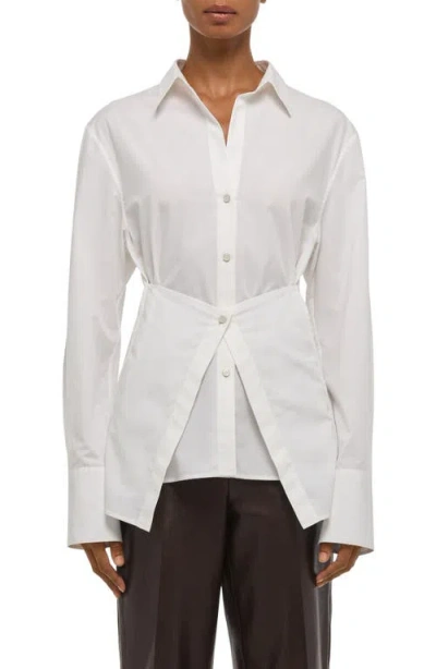 Helmut Lang Apron Woven Shirt In White