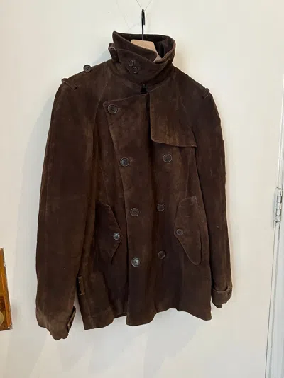 Pre-owned Helmut Lang Archival Moto Coat In Brown