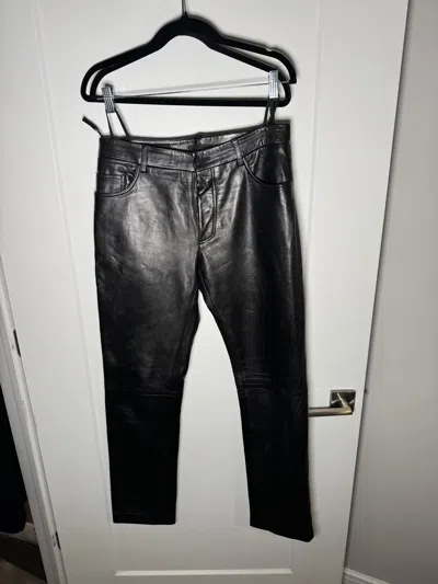 Pre-owned Helmut Lang Archive 90s/00s Black Leather Pants
