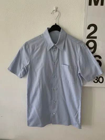 Pre-owned Helmut Lang Archive Tailored Short Sleeve Shirt In Blue