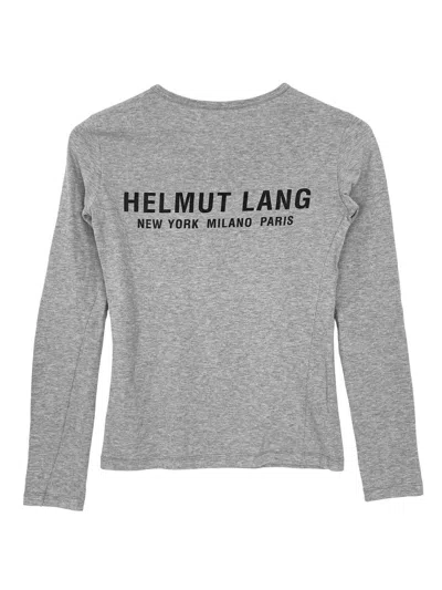 Pre-owned Helmut Lang Archive/vintage Logo Longsleeve T-shirt In Gray