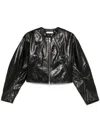 Helmut Lang Articulated Leather Jacket In Black