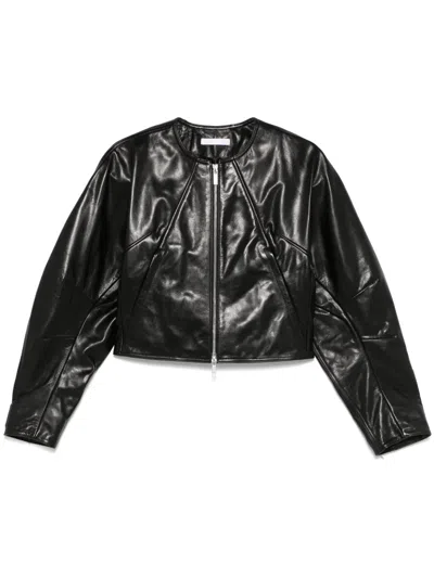 HELMUT LANG ARTICULATED LEATHER JACKET