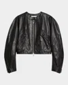 Helmut Lang Articulated Leather Jacket In Blk