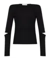 Helmut Lang Astro Crew Split-elbow Top In Black