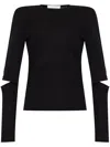 Helmut Lang Astro Crew Split-elbow Top In Schwarz
