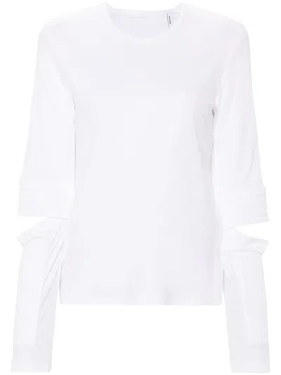 Helmut Lang Astro T-shirt Mit Cut-out In Weiss