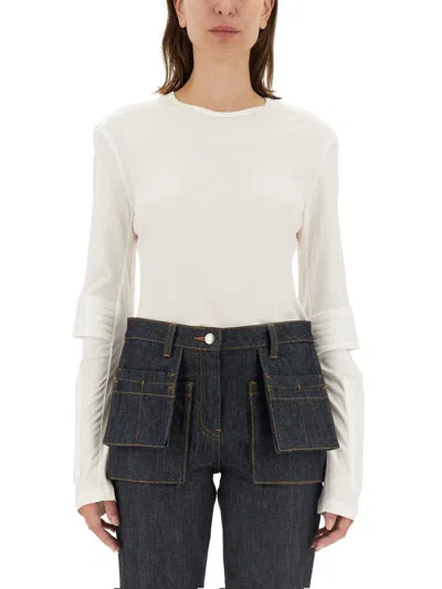 Helmut Lang T-shirt With Logo In White