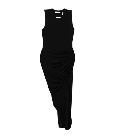 Helmut Lang Asymmetric Dress In Animal Print