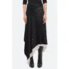 Helmut Lang Asymmetric Flutter Dot Skirt In Gradient Hp Black