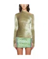 Helmut Lang Draped Velvet Top In Nude