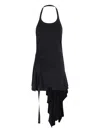 Helmut Lang Wind Lyocell Blend Mini Halter Dress In Black