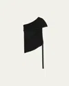 Helmut Lang Asymmetric Protection Top In Black