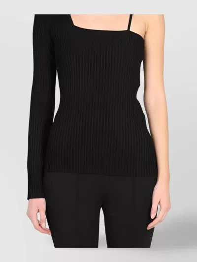 Helmut Lang Asymmetric Ribbed One-shoulder Top