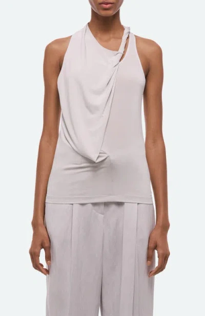 Helmut Lang Asymmetric Twist Tank In Gray