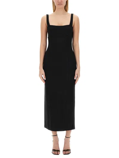 Helmut Lang Asymmetrical Dress In Black