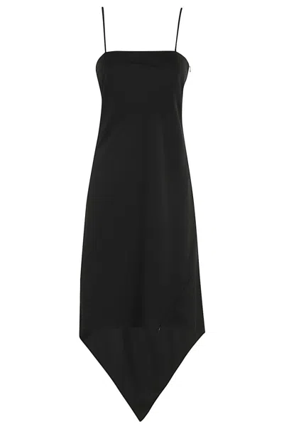 HELMUT LANG HELMUT LANG ASYMMETRICAL HEM MIDI DRESS