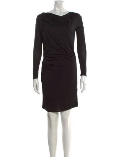 Pre-owned Helmut Lang Asymmetrical Knee-length Dress In Black