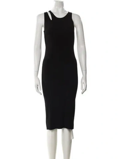 Pre-owned Helmut Lang Asymmetrical Knee-length Dress In Black