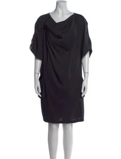 Pre-owned Helmut Lang Asymmetrical Knee-length Dress In Black