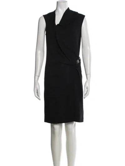Pre-owned Helmut Lang Asymmetrical Knee-length Dress In Black