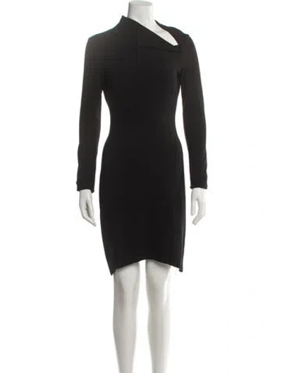 Pre-owned Helmut Lang Asymmetrical Knee-length Dress In Black