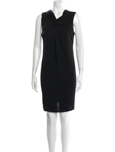 Pre-owned Helmut Lang Asymmetrical Knee-length Dress In Black