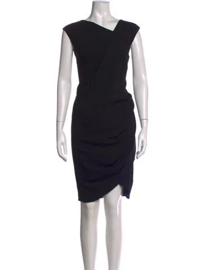 Pre-owned Helmut Lang Asymmetrical Knee-length Dress In Black