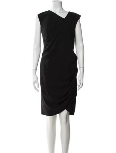 Pre-owned Helmut Lang Asymmetrical Knee-length Dress In Black