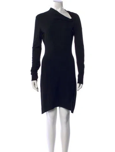 Pre-owned Helmut Lang Asymmetrical Knee-length Dress In Black