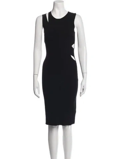 Pre-owned Helmut Lang Asymmetrical Knee-length Dress In Blue