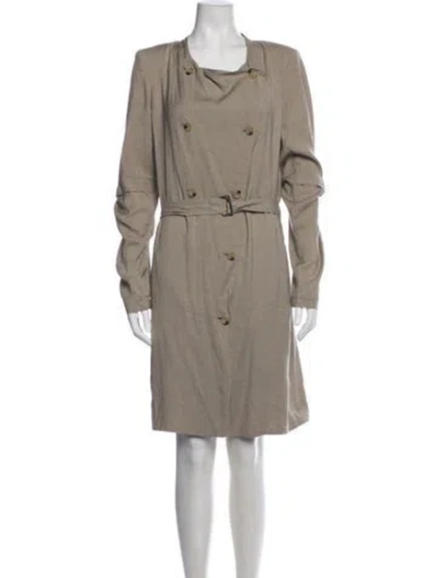 Pre-owned Helmut Lang Asymmetrical Knee-length Dress In Grey